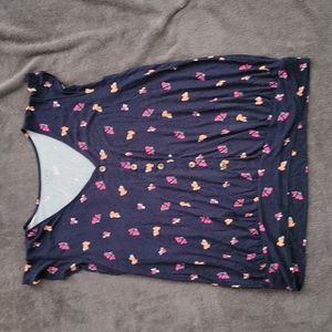 Loft outlet top, floral print, size large